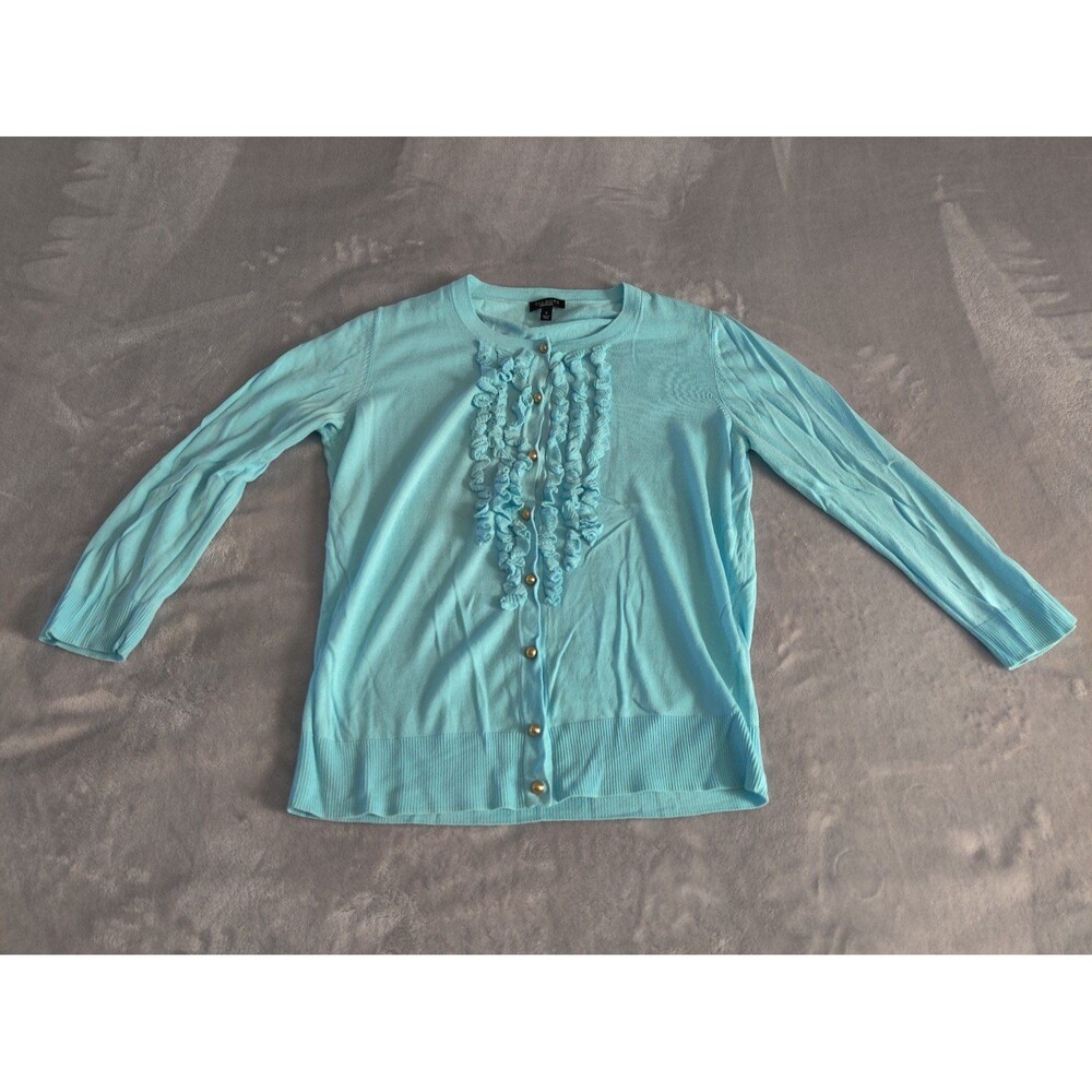 Talbots Cardigan 3/4 sleeve light blue size small